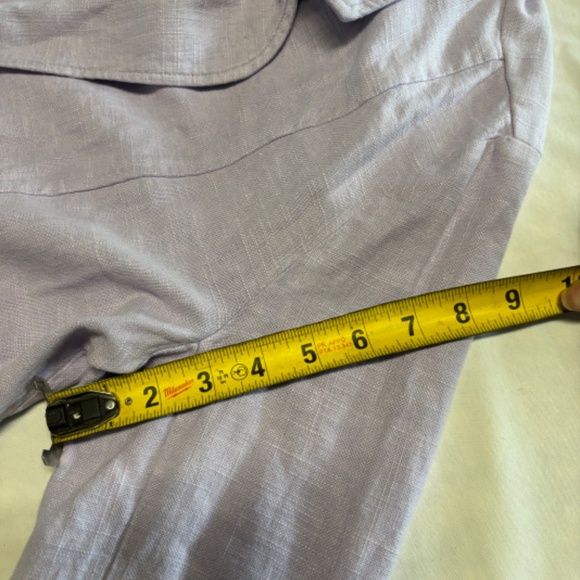 Anthropologie Linen Blend Blazer Jacket Split Back Lilac Women’s Size 12 - Picture 7 of 16